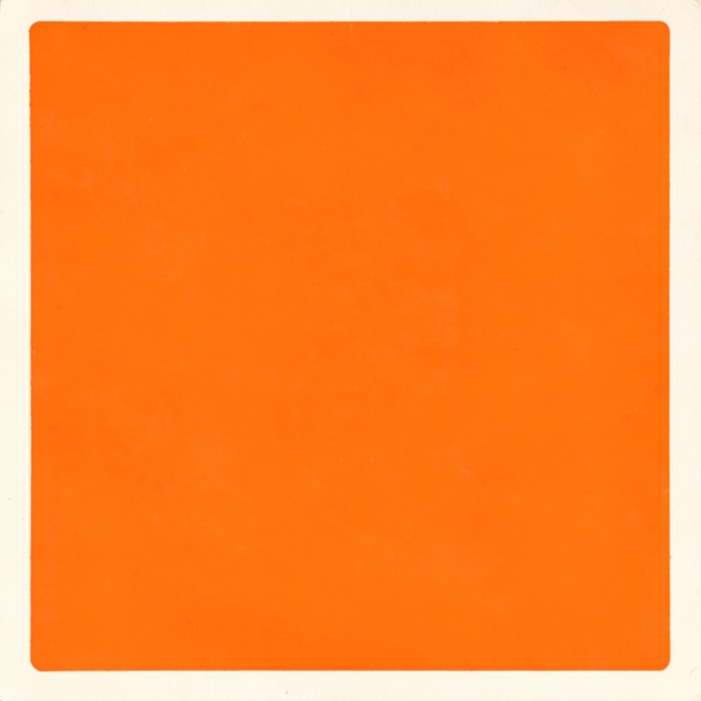 Matte gouache poster painting of deep navy and burnt orange abstract waves with a calm, modern mood